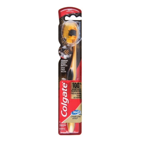 Εικόνα της Colgate Οδοντόβουρτσα 360 Charcoal Gold Soft