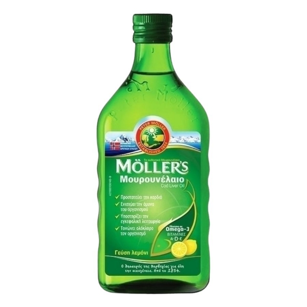 Εικόνα της Moller's Μουρουνέλαιο Γεύση Λεμόνι 250ml