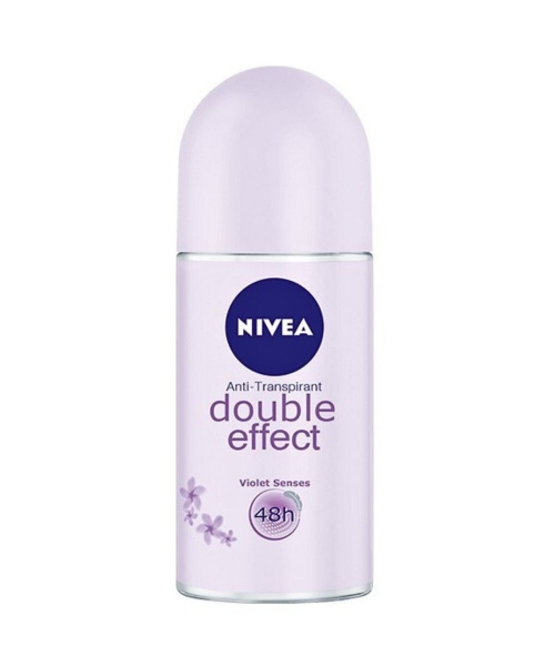 Nivea Double Effect γυναικείο αντιιδρωτικό roll-on 48h για καθημερινή προστασία 50ml
