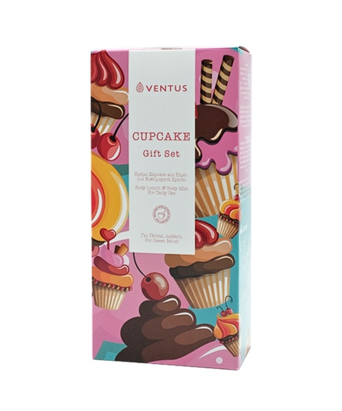 Ventus Cupcake Σετ με Body Mist & Κρέμα Σώματος 2τμχ