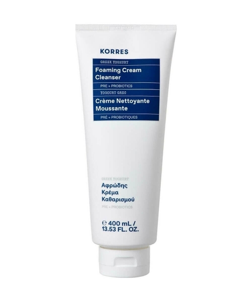 Korres Greek Yoghurt αφρώδης κρέμα καθαρισμού προσώπου χωρίς σαπούνι 400ml