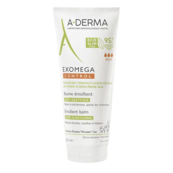 A-Derma Exomega Control μαλακτικό βάλσαμο για ατοπικό και πολύ ξηρό δέρμα 200ml