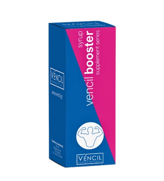 Σιρόπι συμπλήρωμα διατροφής VENCIL Booster Syrup 200ml για υποστήριξη του οργανισμού και ανοσοποιητικού