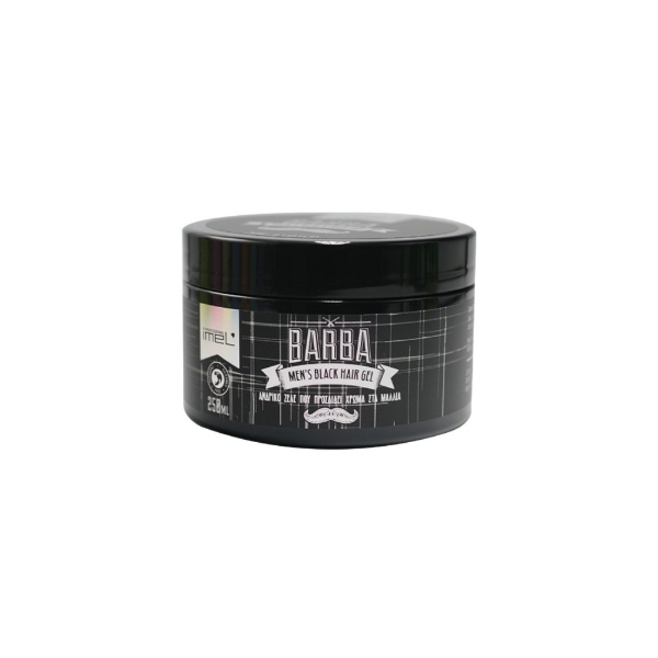 Μαύρο gel μαλλιών Barba Black Hair Gel 250ml με χρώμα για γκρίζα και λευκά μαλλιά