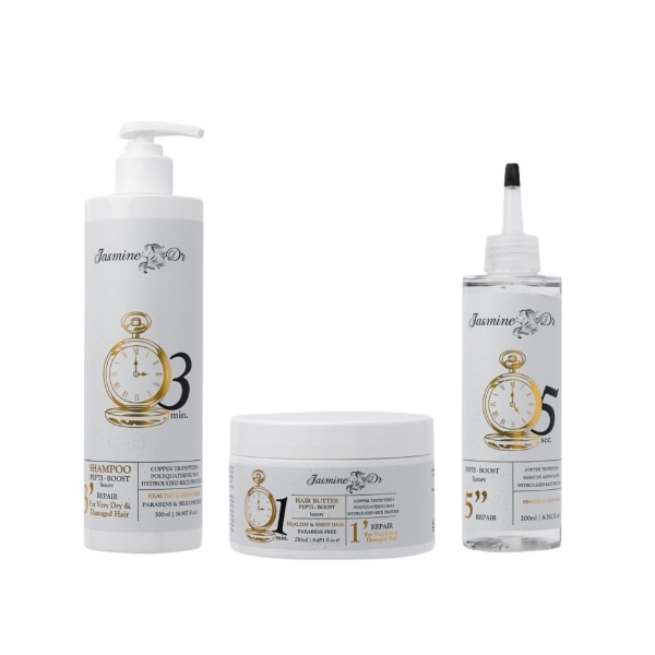Jasmine Dr Pepti-Boost Σετ 3 Προϊόντων 500ml για ξηρά και ταλαιπωρημένα μαλλιά