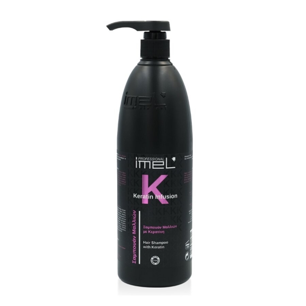 Σαμπουάν με κερατίνη Imel Keratin Infusion 1000ml για ξηρά, φθαρμένα και ταλαιπωρημένα μαλλιά