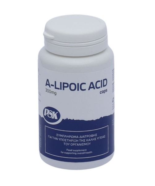 Συμπλήρωμα διατροφής PSK A-Lipoic Acid Caps με άλφα λιποϊκό οξύ, ψευδάργυρο, σελήνιο και βιταμίνες