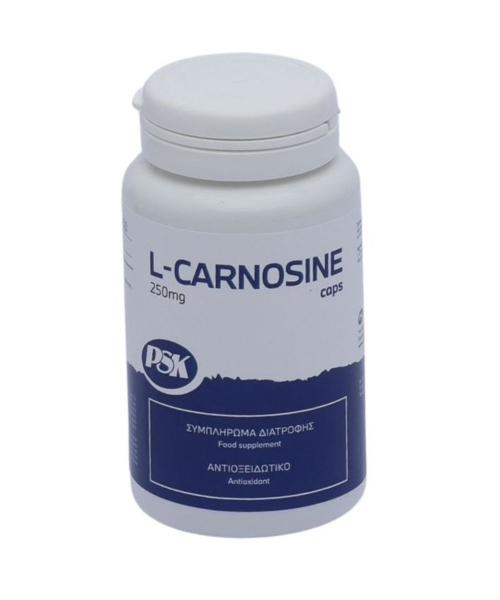 Κάψουλες PSK L-Carnosine με καρνοσίνη 250mg για αντιοξειδωτική υποστήριξη και κυτταρική προστασία