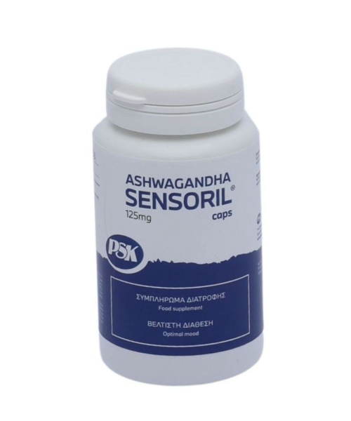 Κάψουλες PSK Ashwagandha Sensoril με εκχύλισμα ashwagandha για υποστήριξη διάθεσης και ψυχολογικής λειτουργίας