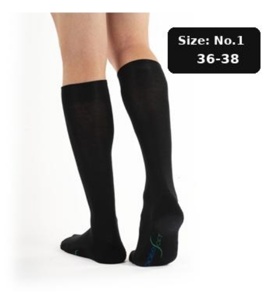Κάλτσες πρόληψης διαβαθμισμένης συμπίεσης ανδρικές μαύρες 18-20 mmHg Gloria Med No1 36-38