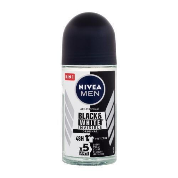 Ανδρικό αντιιδρωτικό roll-on Invisible for Black & White 50ml της Nivea Men