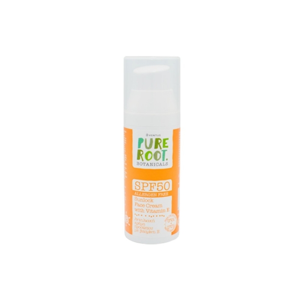Ventus Pure Root αντηλιακή κρέμα υψηλής προστασίας SPF50 για πρόσωπο και λαιμό 50ml