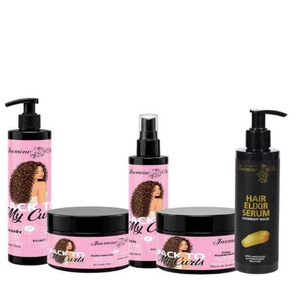 Jasmine Dr Curl Ultimate σετ πέντε προϊόντων για σγουρά και κυματιστά μαλλιά